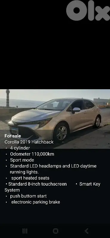 Toyota Corolla Hatchback 2019