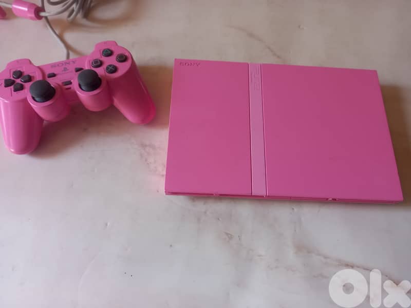 playstation 2 pink edition PAL original state no mod including 1 contr 0