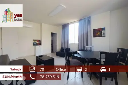 Tabarja 70m2 | Partly Furnished Office | Ideal Location | Catch |IV/BA