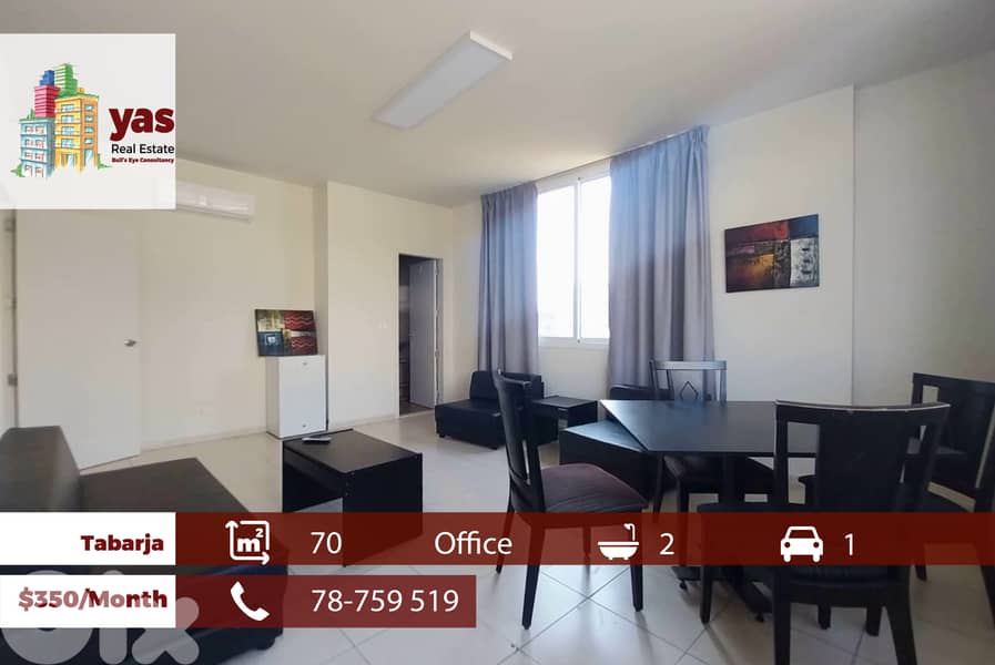 Tabarja 70m2 | Partly Furnished Office | Ideal Location | Catch |IV/BA 0