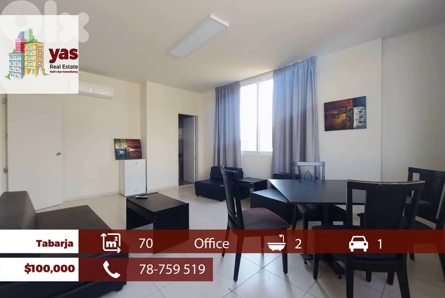 Tabarja 70m2 | Partly Furnished Office | Ideal Location | Catch |IV/BA 0