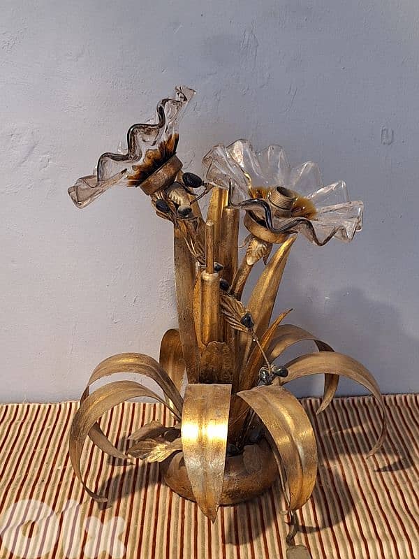 french antique flower shaped lamp 2