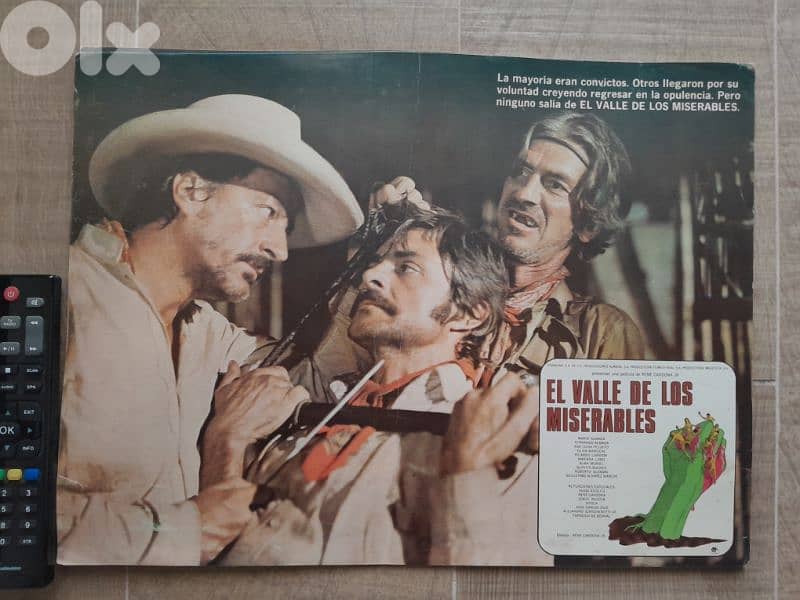 8 Spanish original movie poster 1975 "El valle de los miserables" 0