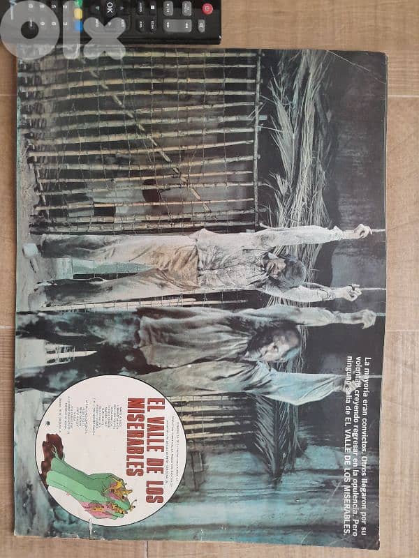 8 Spanish original movie poster 1975 "El valle de los miserables" 1