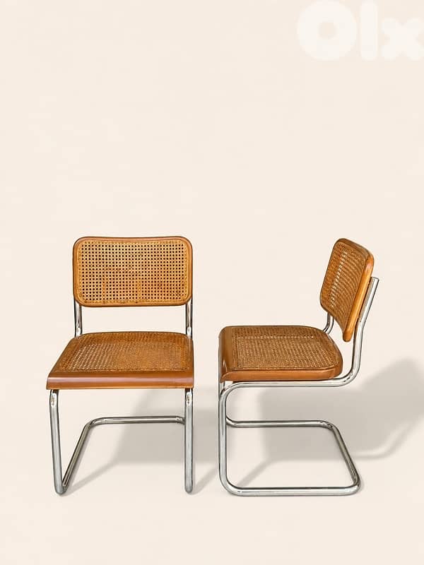 Set of 2 original cesca chairs by marcel Breuer Made in italy 0