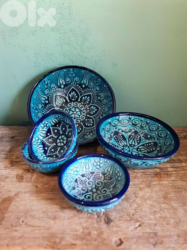 5pcs ornate decorate plates 0