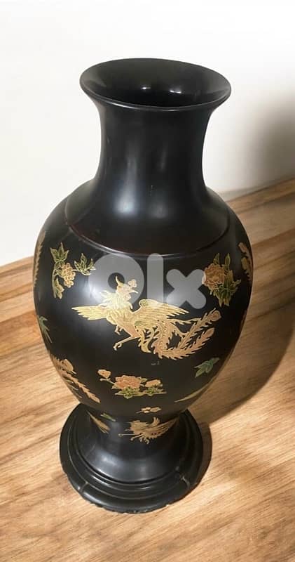 long chinese 1960 antique 3 vases 0