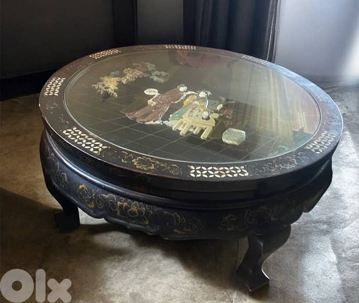 antique 1960 chinese coffee tables  3 pcs 0
