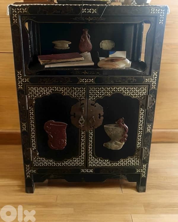 antique 1960 chinese laquered closets 3 different pcs 0