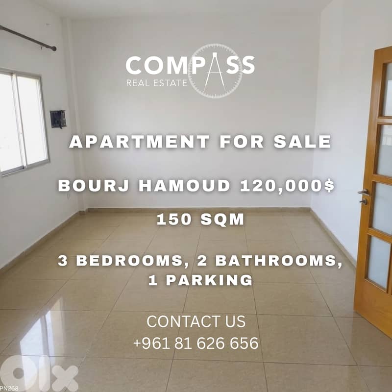 APARTMENT FOR SALE IN BOURJ HAMOUD 0