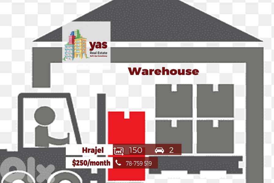 Hrajel 150m2 | Warehouse | well Maintained | Rent | JO 0