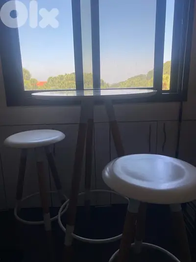furniture set (round table and 2 chairs)
