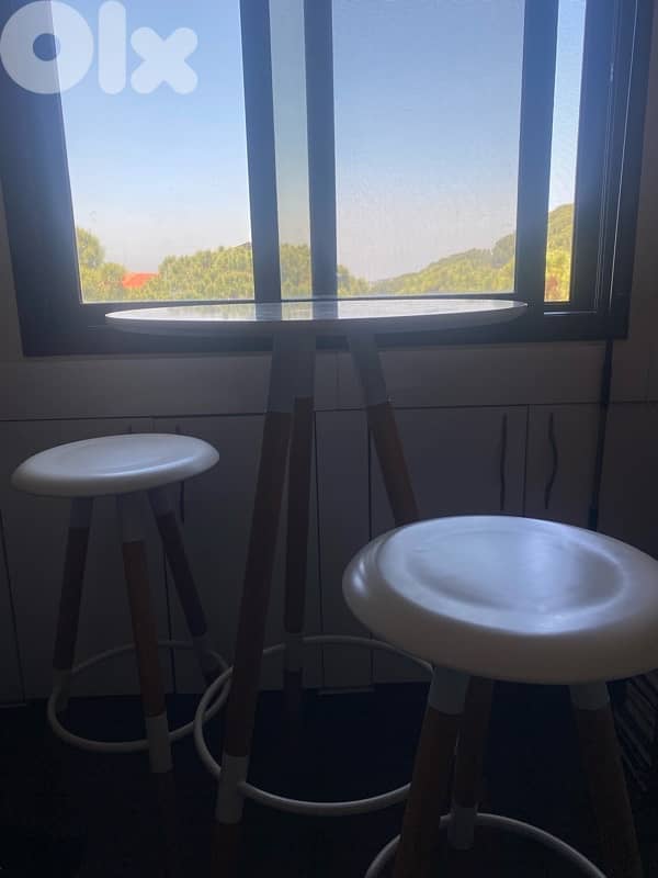 furniture set (round table and 2 chairs) 0