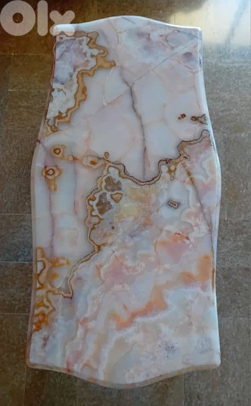 table set with marble Top made from Onix 0