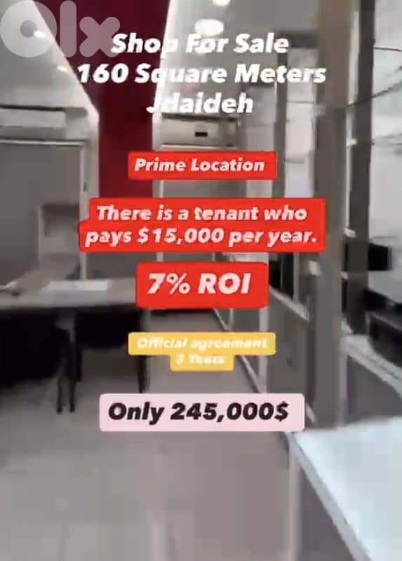 Prime Location Shop For Sale in Jdaide 0