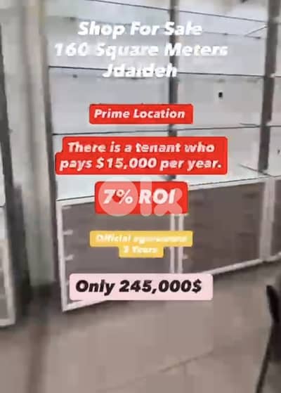 Prime Location Shop For Sale in Jdaide