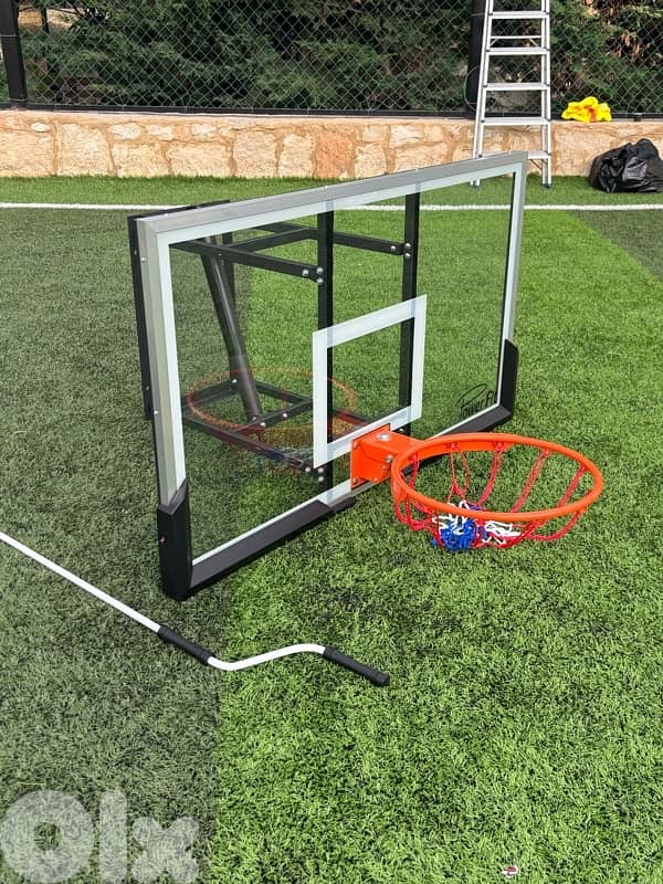 BASKETBALL BACKBOARD TEMPERED GLASS 140 CM X 80 CM 0