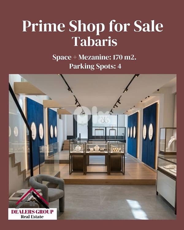 Prime Location Modern Shop for Sale in Achrafieh -Tabaris 0