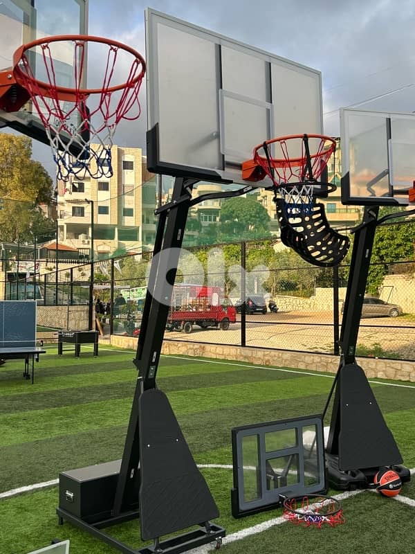 BOARD 152 x 90 cm OLYMPIC ADJUSTABLE BASKETBALL HOOP WITH IRON BASE 0