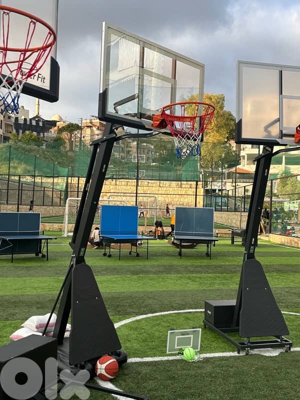 Board 140 x 80 cm Tempered glass Basketball hoop 0