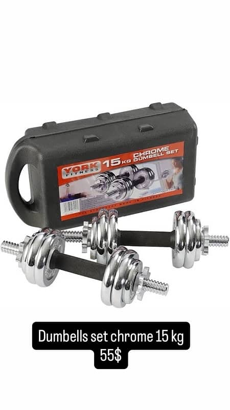 dumbells set chrome 15kg/20kg 0