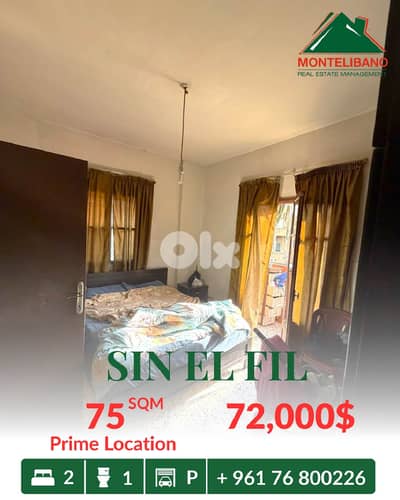 Prime Location 75 sqm Apartment For Sale in Sin El Fil سن الفيل