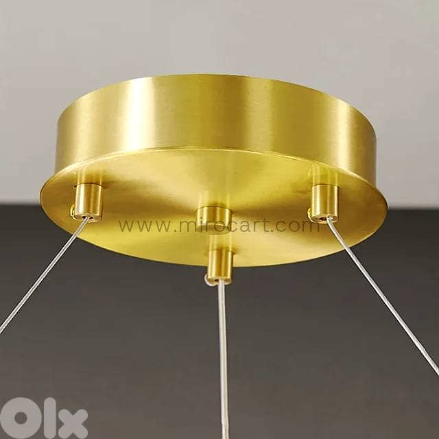 12-Globe LED Ring Chandelier — Gold Glass Pendant Light 7