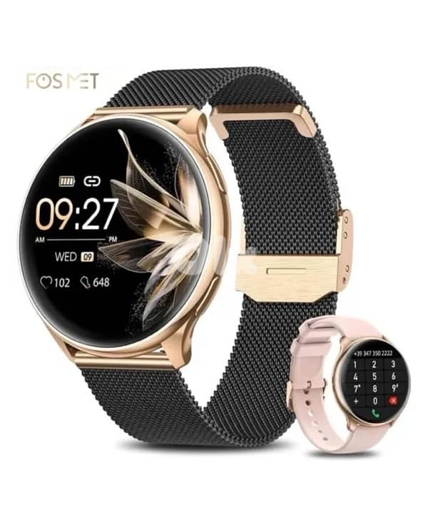 FOSMET Smartwatch for Women – Bluetooth Calling – Brand New 0