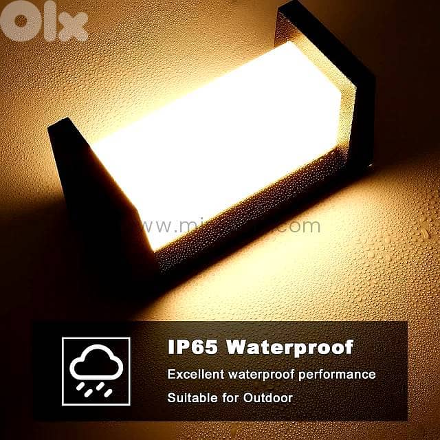 Geometric LED Outdoor Wall Light — Matte Black 6