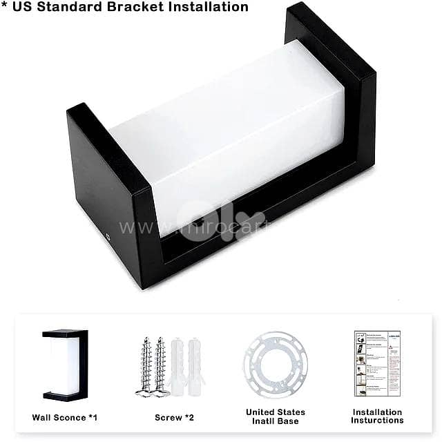 Geometric LED Outdoor Wall Light — Matte Black 8