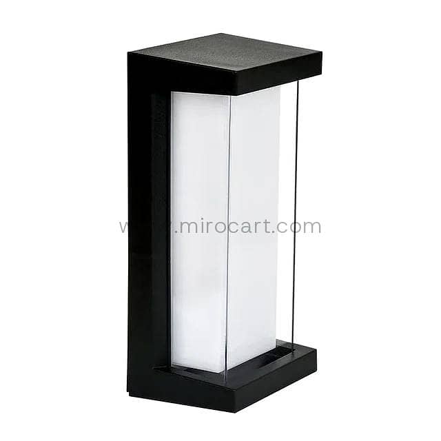 Geometric LED Outdoor Wall Light — Matte Black 9