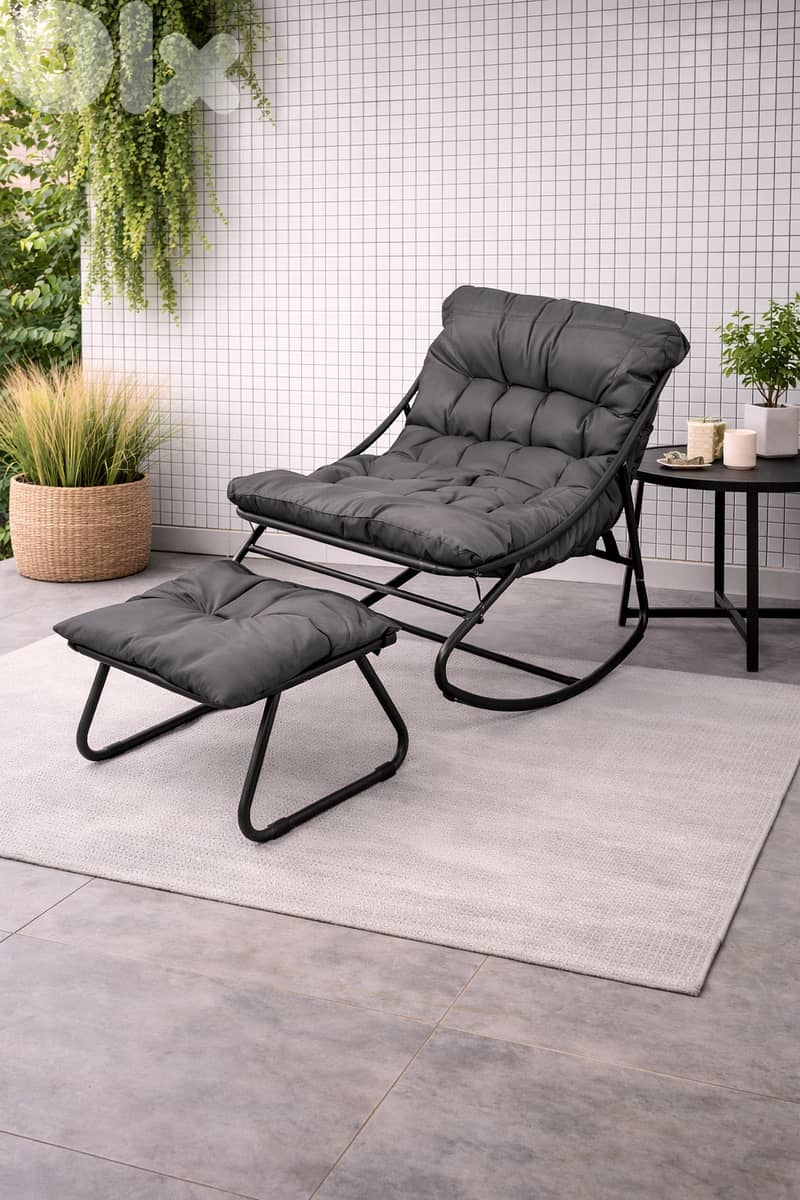 rocking chair with ottoman 0