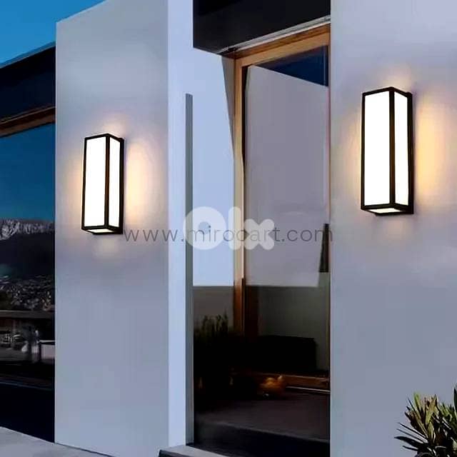 Block LED Outdoor Wall Light — Matte Black Aluminum 0