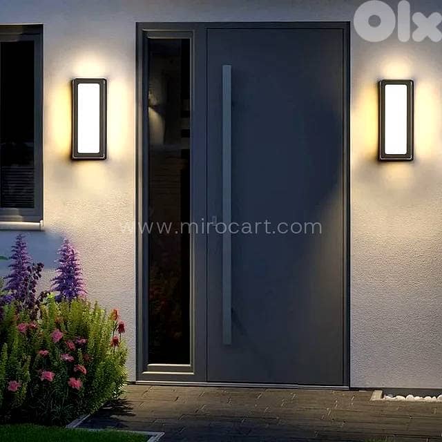 Block LED Outdoor Wall Light — Matte Black Aluminum 4