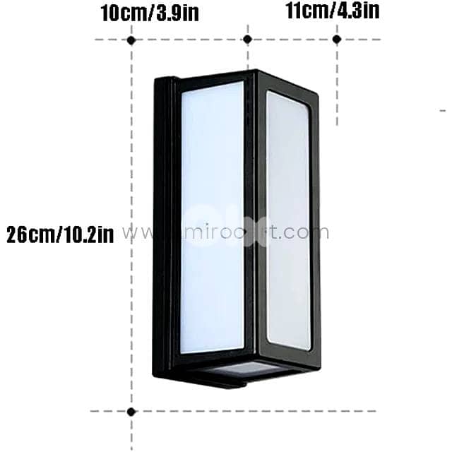 Block LED Outdoor Wall Light — Matte Black Aluminum 7
