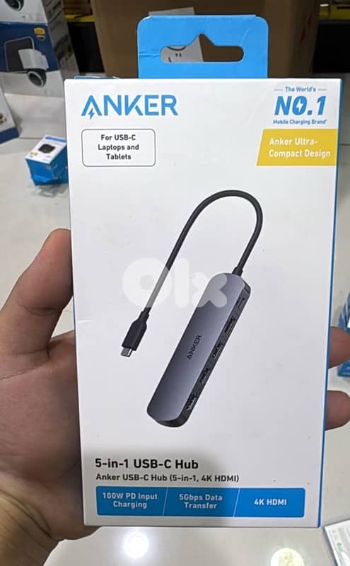 Anker Usb-c Hub (5in1 4k hdmi )100w pd input charging A8357HA0 0