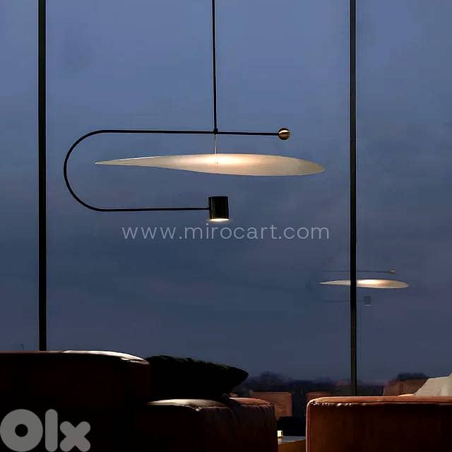 Floating Acrylic Disk Pendant Light — Matte Black 0