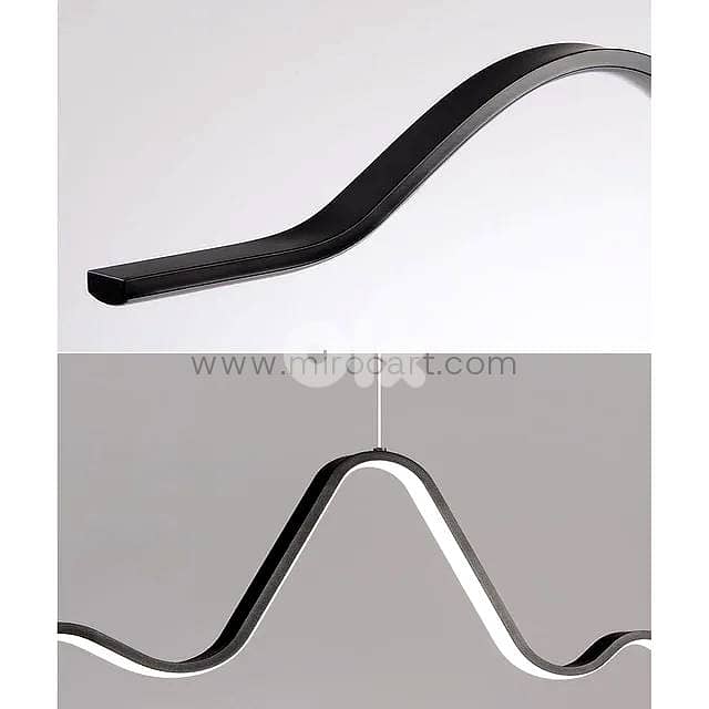Wave & Moon LED Pendant Light — 120cm Linear 7