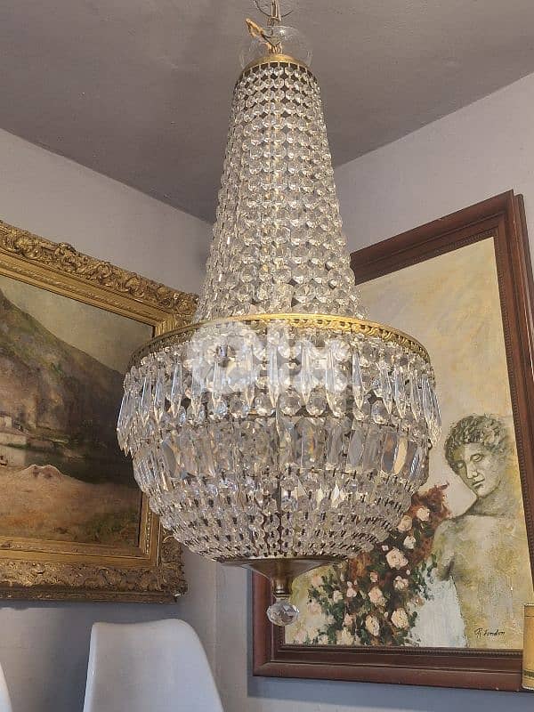 antique original czech bohemian crystal chandelier 3