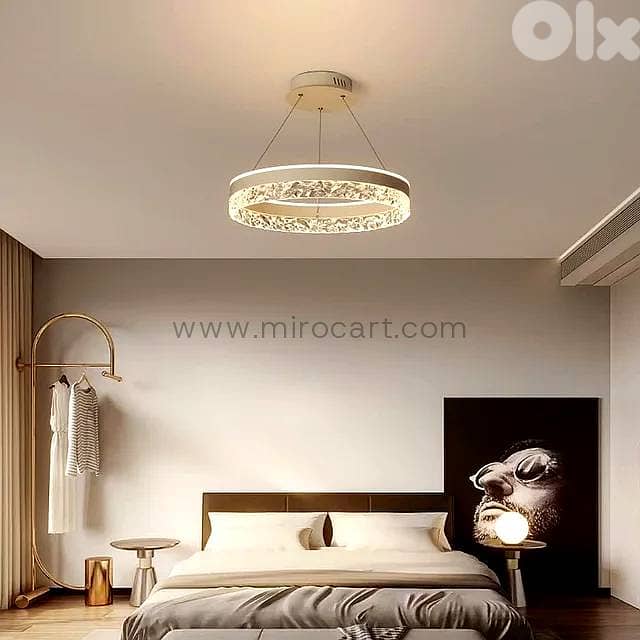 Crystal Ring Pendant Light — 50cm Textured Shimmer 11