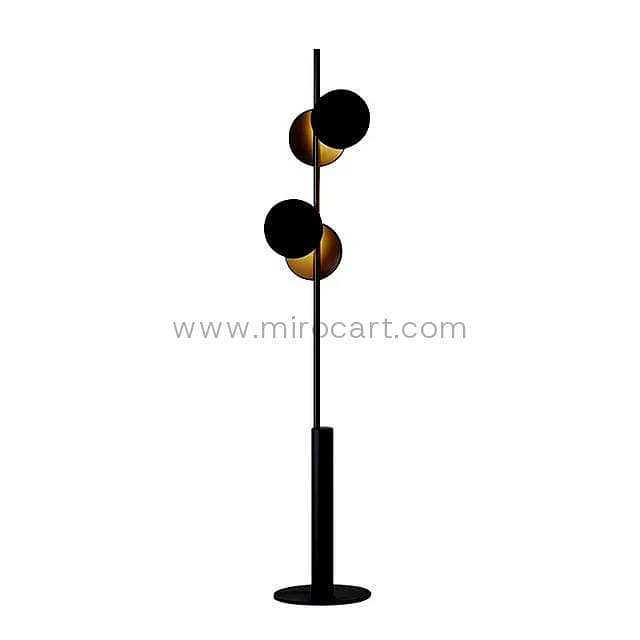 Stacked Disk LED Floor Lamp — Matte Black, 160 cm 10