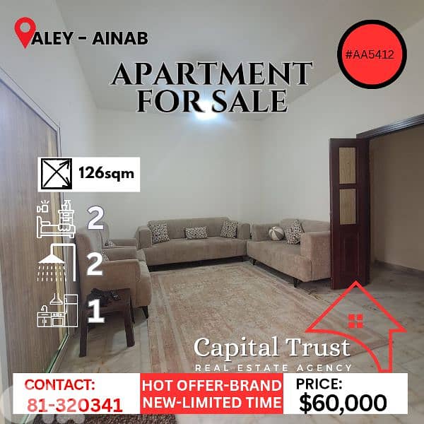 Apartment for Sale in Ainab | Ground Floor | 126 SQM 0