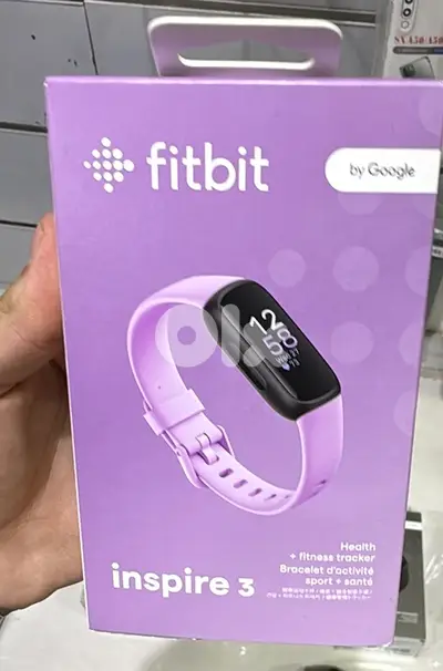 Fitbit inspire 3 black case,lilac bliss band