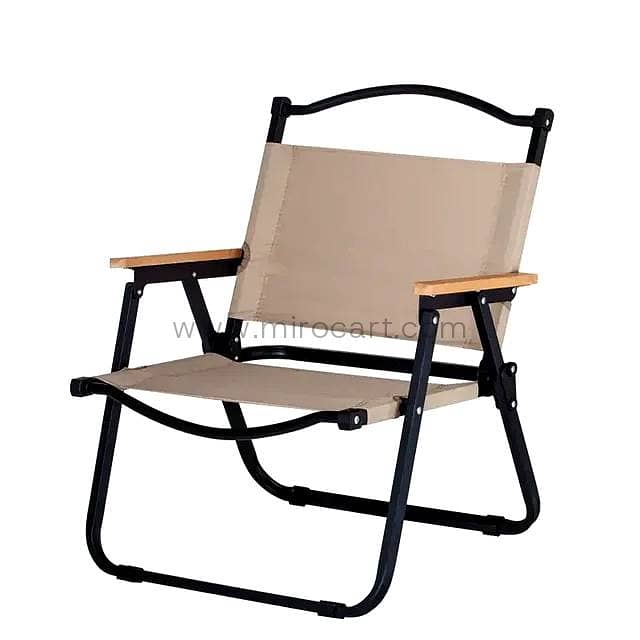 Folding Outdoor Chair — Sand & Beech Wood 0