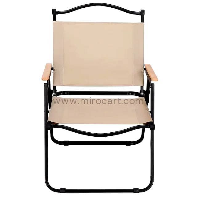 Folding Outdoor Chair — Sand & Beech Wood 6