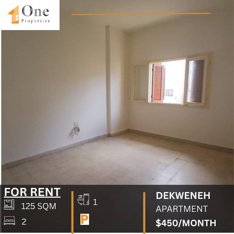 APARTMENT FOR RENT IN DEKWENEH 0