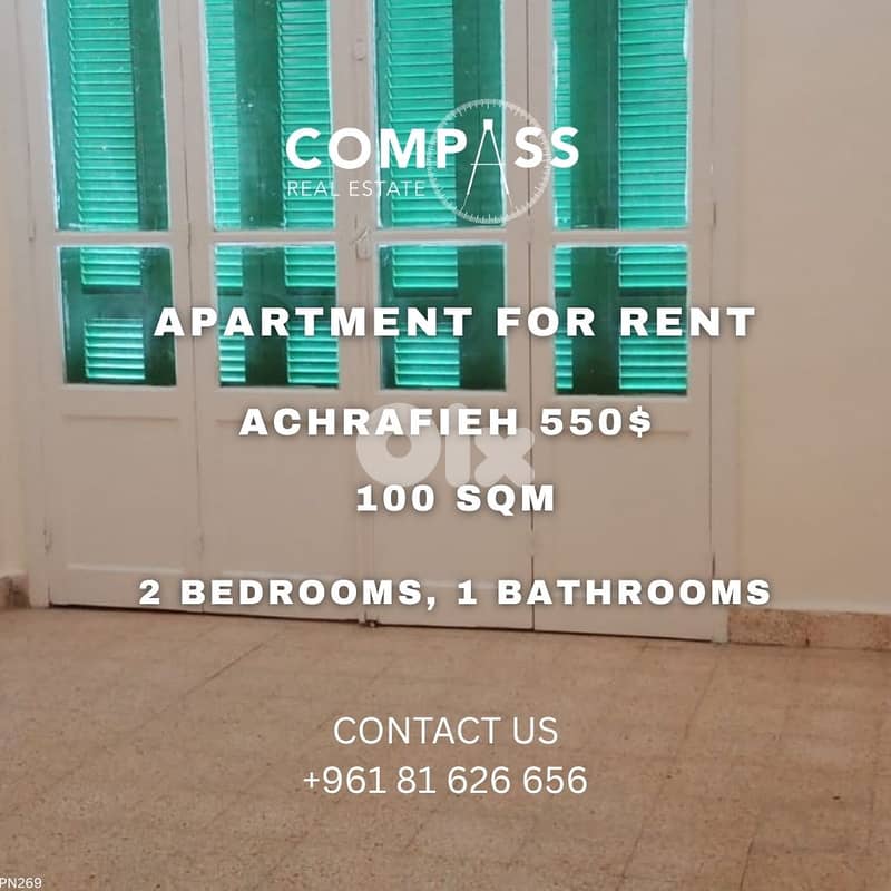 APARTMENT FOR RENT IN ACHRAFIEH 500$ 0