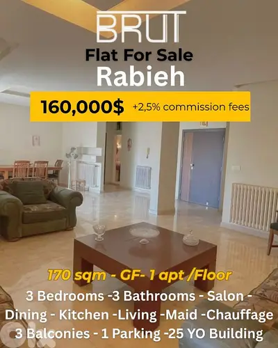 170 sqm Apartment for sale in Rabieh - Kornet Chehwan