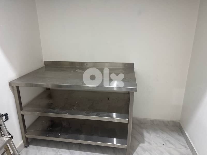selling kitchen hood, shelf and table, stainless steel 1
