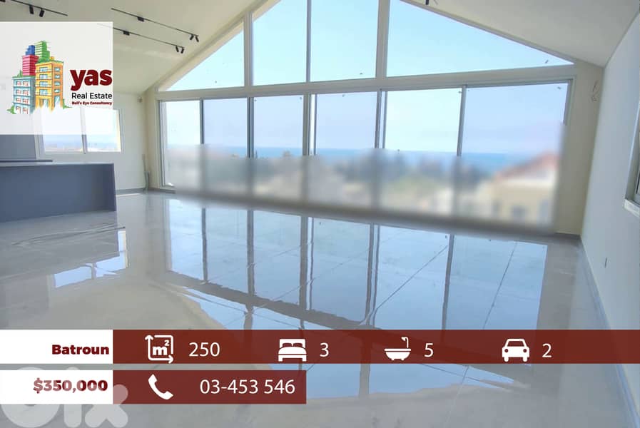 Batroun 250m2 | Astonishing Sea View | Quiet Street | OJH 0